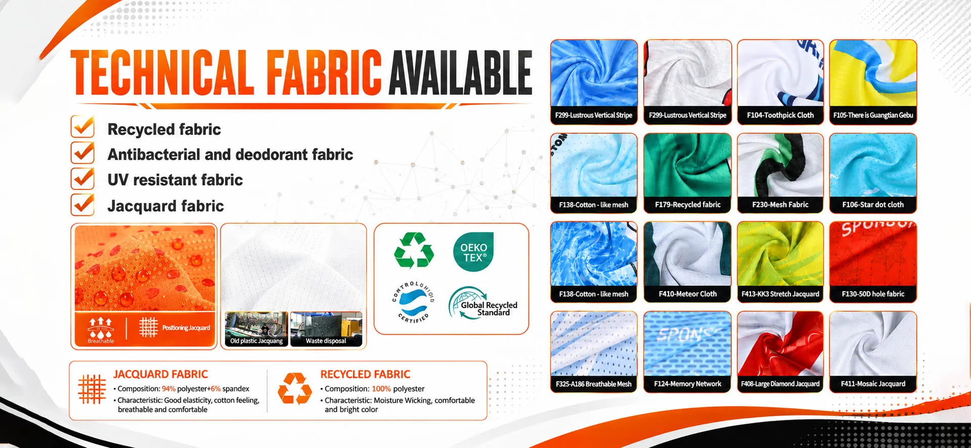 Technical Fabrics for Custom Sportswear & Team Uniforms | Govicardo