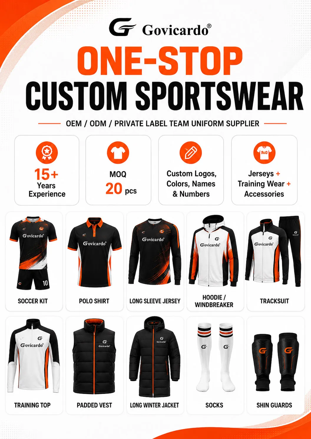 One-stop custom teamwear and sportswear supplier - Govicardo