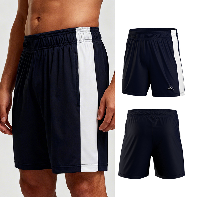 Bulk Custom Printed logo Football Shorts for Men High Quality Polyester Breathable Plain Soccer Training Shorts with Pockets