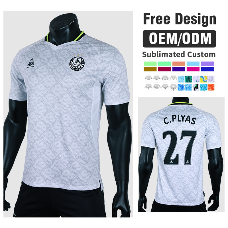 OEM Personalized Custom Sublimation Soccer Shirt Team Uniforms Polyester Breathable Elastic Football Jersey Factory Supplier