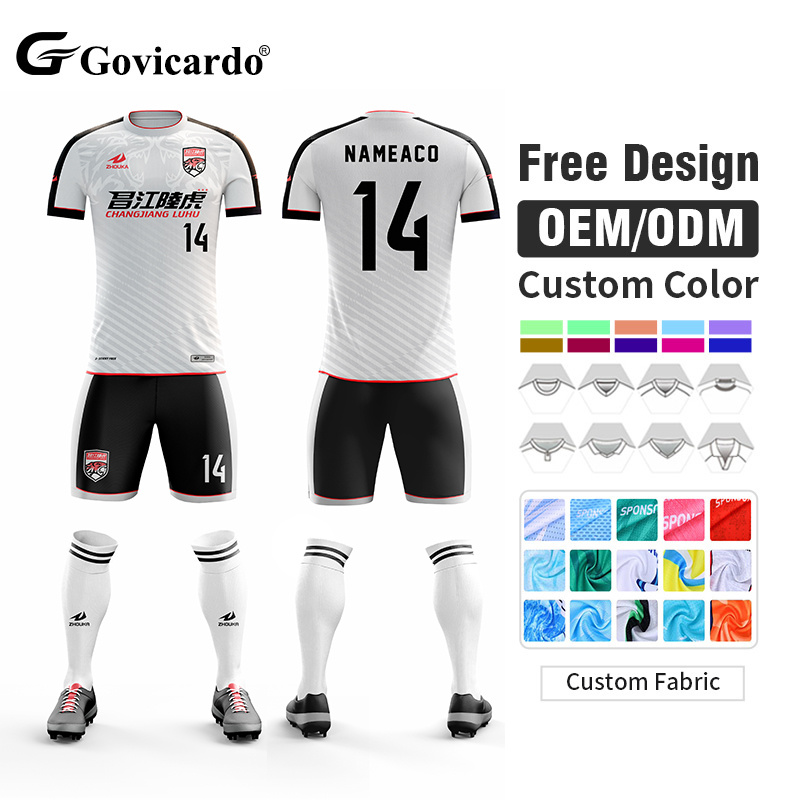 OEM Custom Design Breathable Soccer Jersey Football Uniform Kits Sublimation Maillot De Foot for Club School Team Name Option