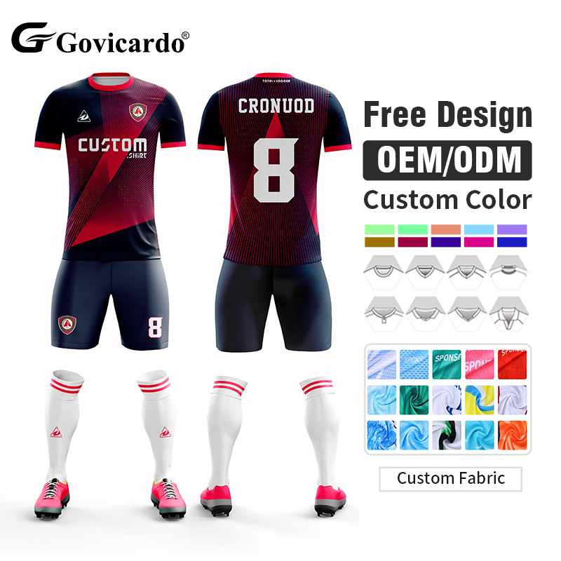 OEM Custom Sublimation Soccer Jersey Set Breathable Butterfl