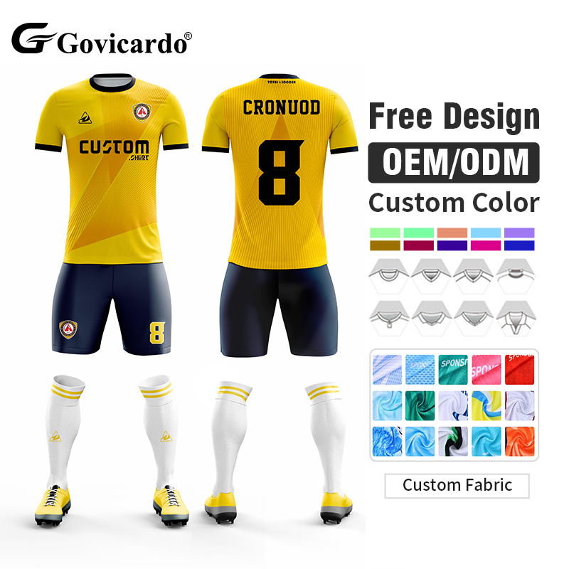 Factory Supplier Wholesale Soccer Uniforms Custom Plain Breathable Football Jersey for Player Sublimated Sportswear Kits