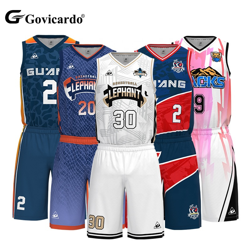 Design Basketball Wear Clothes Polyester Sublimation Men Basketball Uniforms Custom Basketball Shirt Jerseys Shorts and Tops