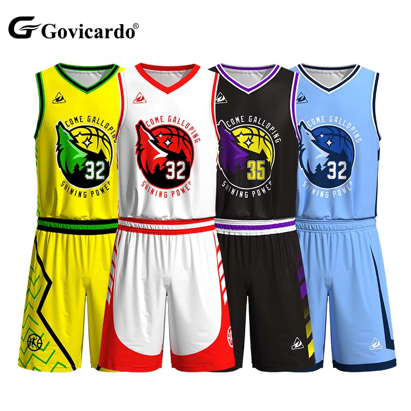 Custom Sublimation Reversible Basketball Jersey Set Quick Dry Breathable Basketball Uniform Shirt for Men Sportswear Team Wear