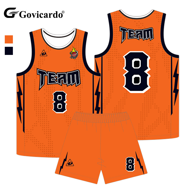High Quality Breathable Reversible Basketball Sports Jersey 
