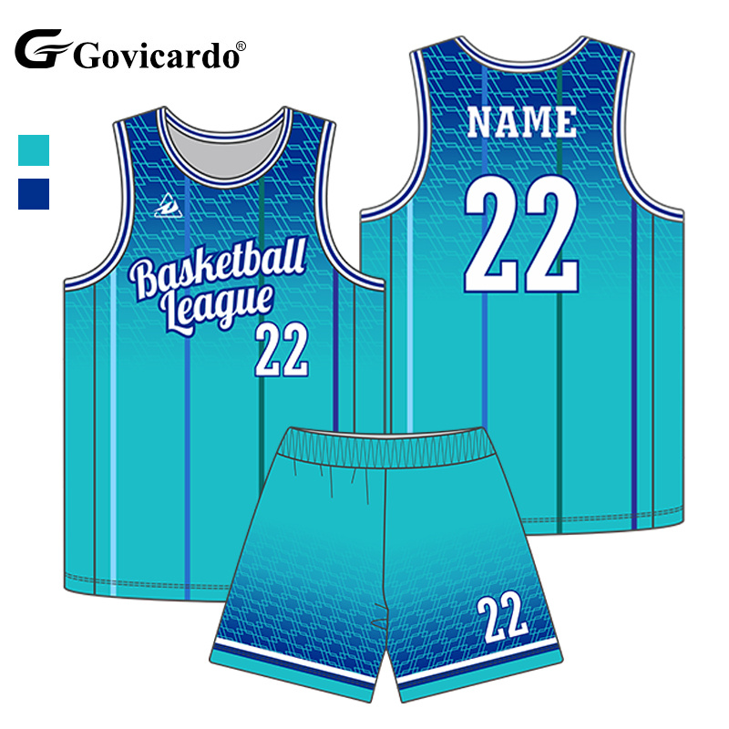 Custom Sublimation Basketball Uniform Set Professional Durable Breathable Jersey with Plus Size Option Featuring Player Numbers