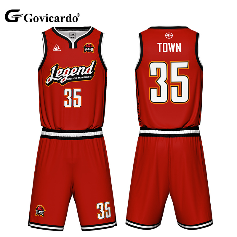 Custom High Quality Embroidered Basketball Jersey Set Breath