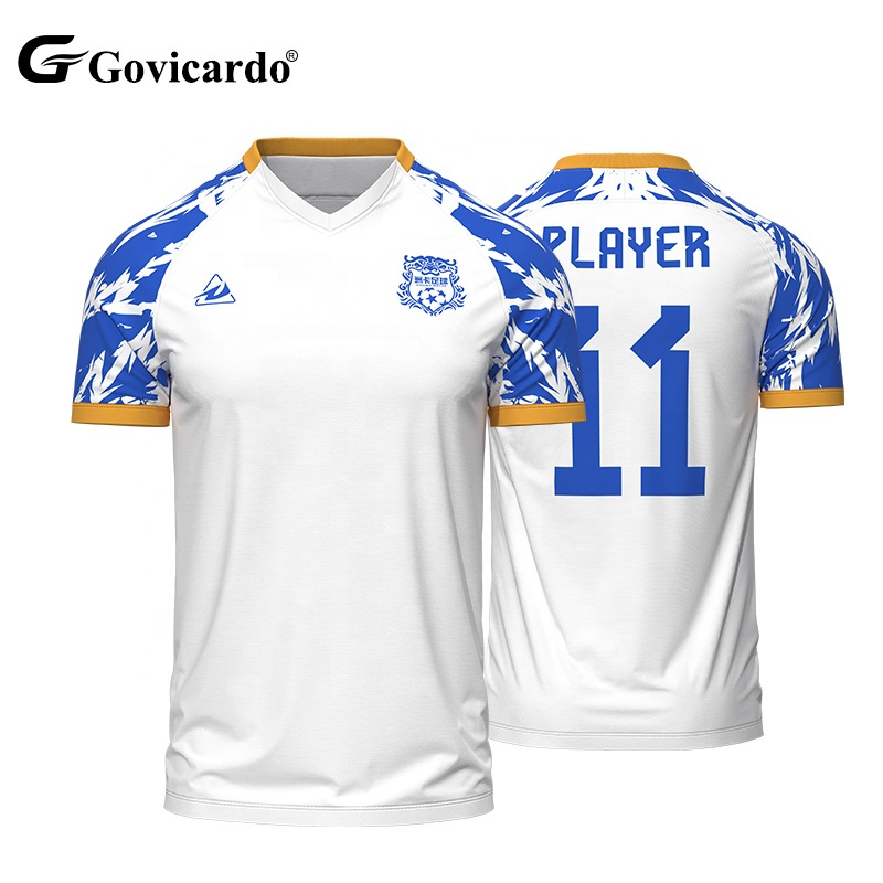 High Quality Custom Heat-Transfer Printed Football Jersey Retro Comfortable Soccer Uniform Tracksuit Breathable Vintage T-Shirt