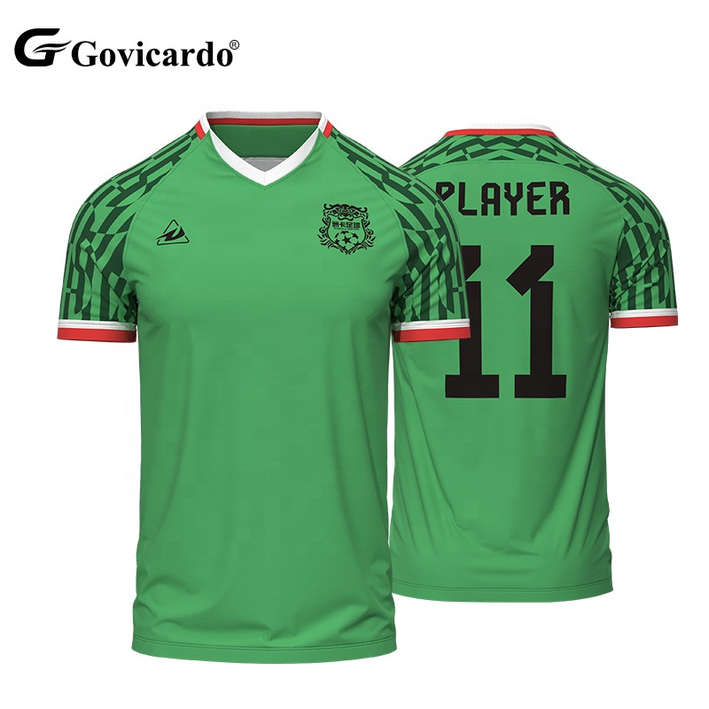High Quality Custom Sublimation Polyester Embroidered Retro Training Football Tracksuit Soccer Jersey Printed Uniform Shirt