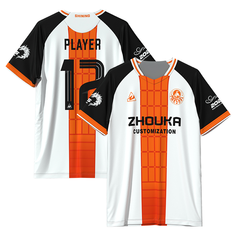 Wholesale Custom Jacquard Embroidered Retro Soccer Jersey H