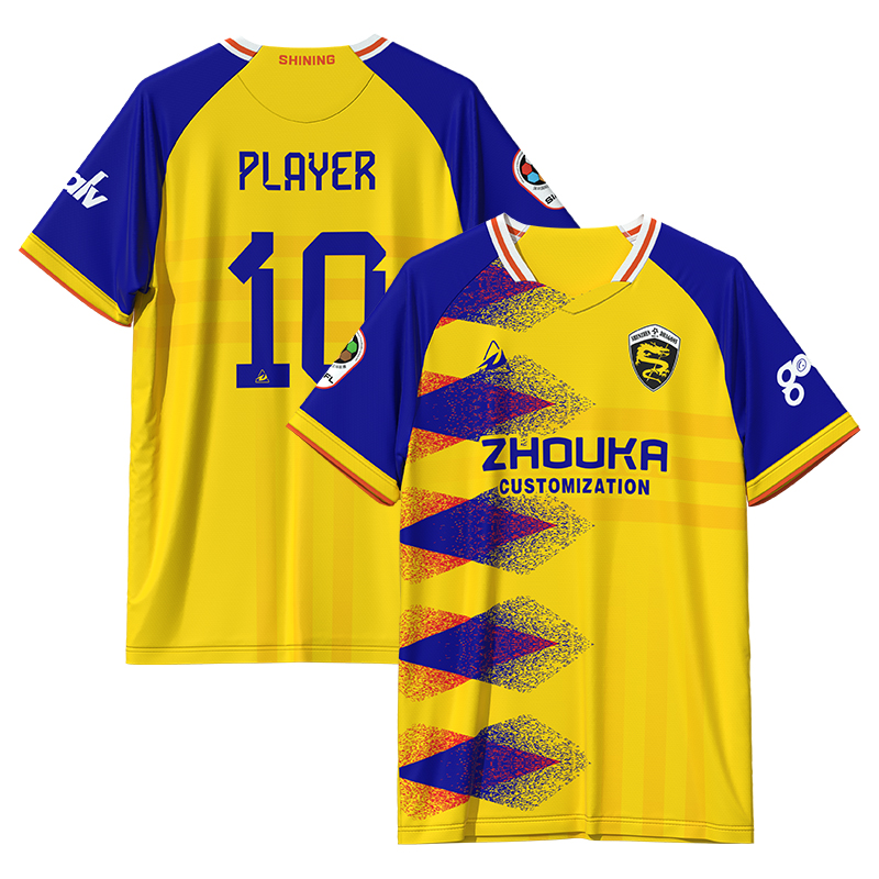 Custom Jacquard Breathable Retro Soccer Jersey Design Color