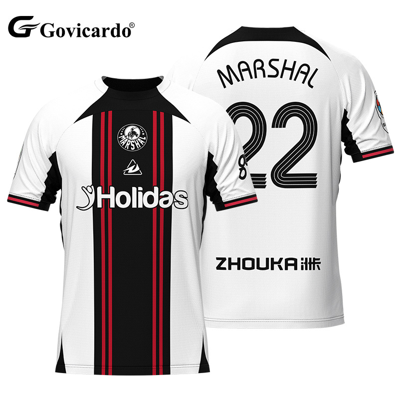 Customizable Turtle Back Design Breathable Soccer Jersey Sublimation Name Logo Training Football Shirt with Custom Collar Cuffs