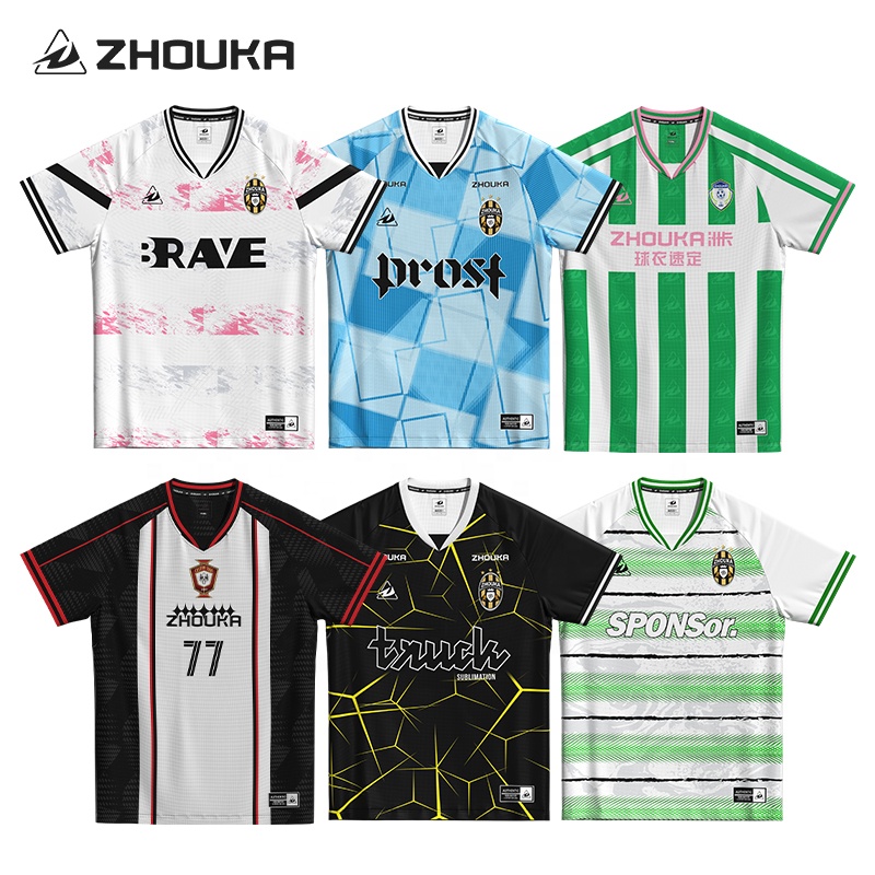 Jacquard Striped Soccer Jerseys Custom Men's Football Shirts Sponsor Logo Personalized Team Game Uniforms Sublimation Technique