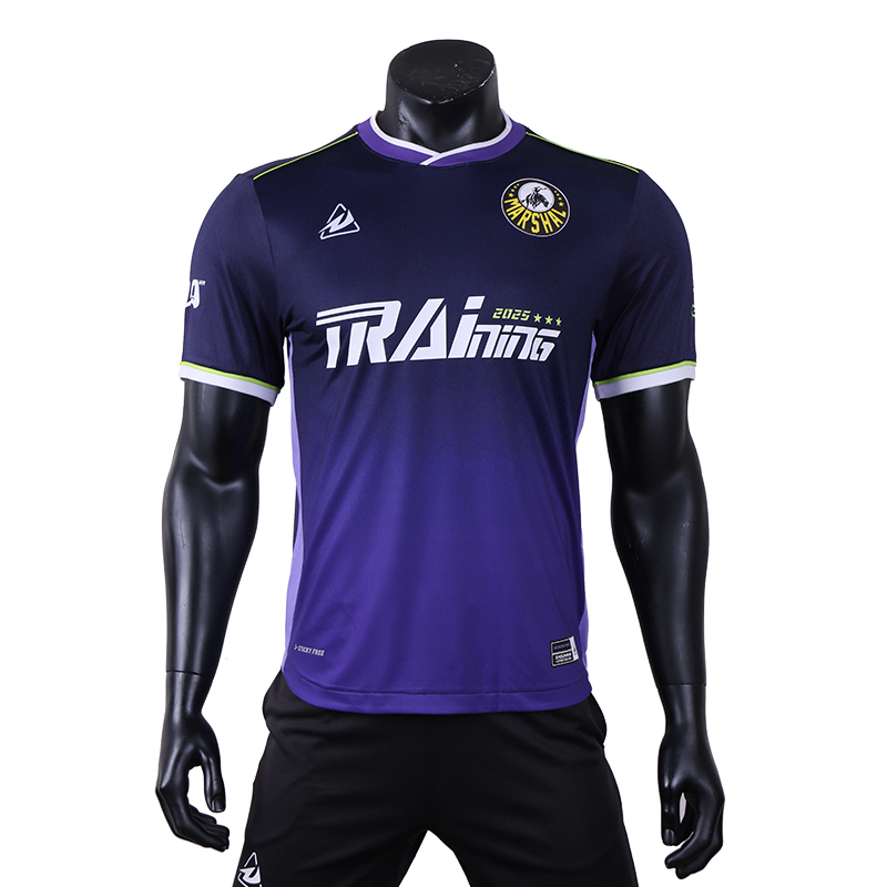 OEM Custom High Quality Men's Soccer Jersey Jacquard Football Shirt Sublimation Gradient Dark Blue Soccer Wear Team Uniforms