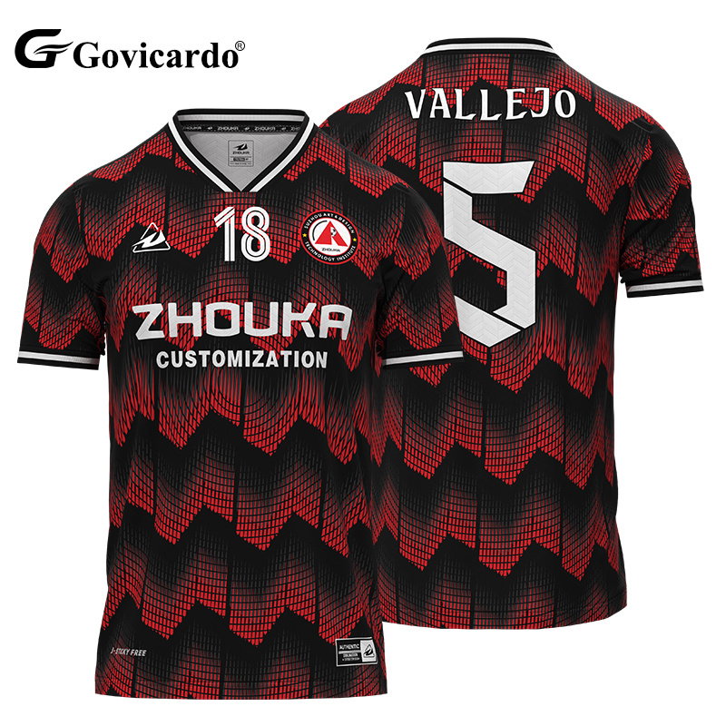 High Quality Custom Jacquard Player Version Soccer Football Jersey Factory Manufacturer's Custom Sublimation Design Soccer Wear