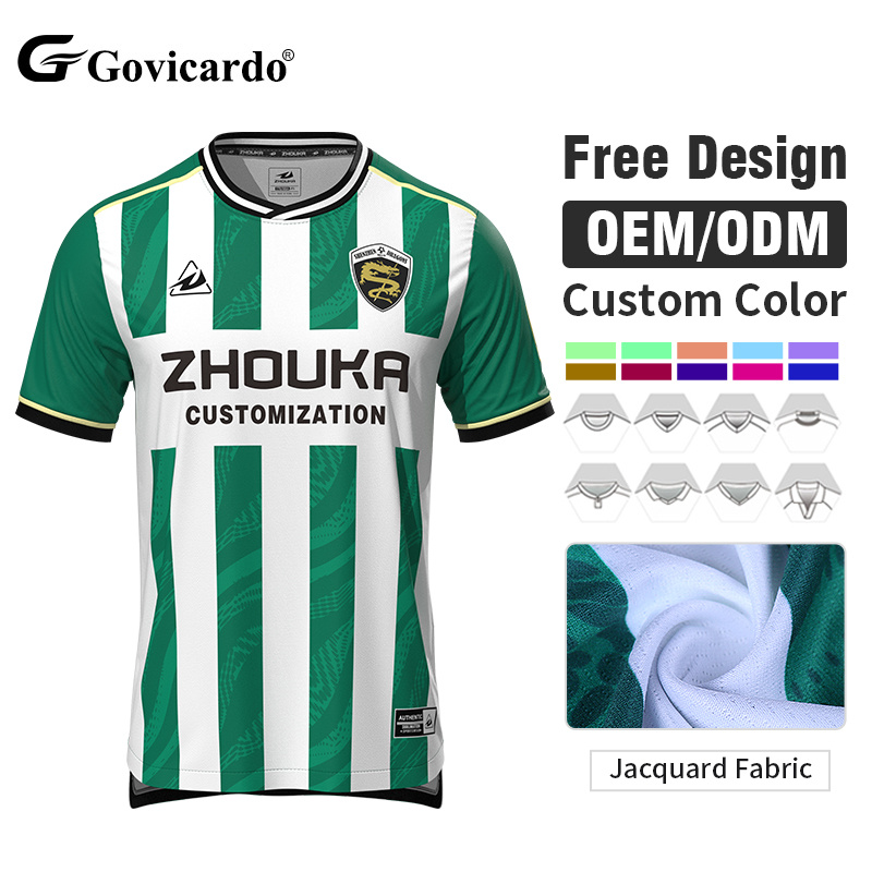 Lightweight Striped Soccer Shirt Custom Polyester Recycled J
