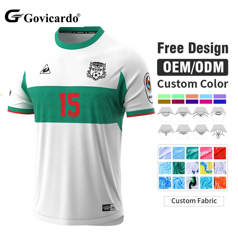 OEM Custom Soccer Jerseys Shirt 100% Polyester Breathable Qu
