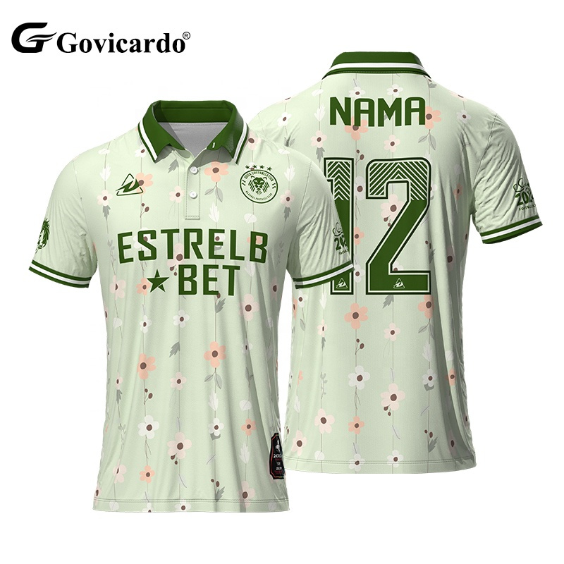 OEM ODM Custom Sublimated Retro 100%Polyester Football Shirts Club Printing Logo Soccer Jersey Quick Dry Men Polo T-Shirt