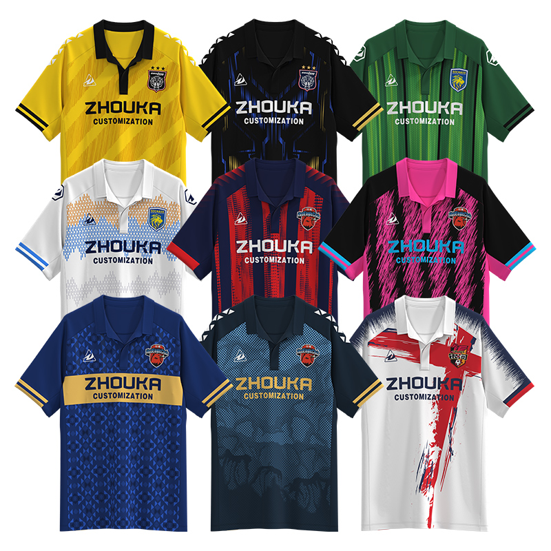 Custom Men's Retro Soccer Polo Shirt Breathable Polyester Al