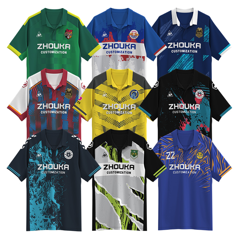 Factory Manufacturer OEM Service Full Custom Sublimation Men's Soccer Polo Shirts Football Jersey Shirts Tops with Collar