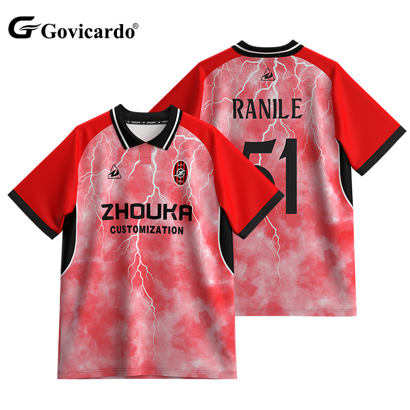 OEM Custom Men's Retro Soccer Jersey Durable Vintage Classic Football Polo Shirts Rugby Sportswear Maillot De Football T-shirts