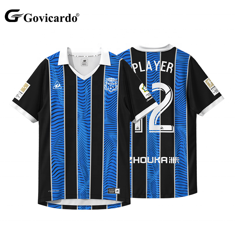 Custom Retro Soccer Jersey Shirt Polyester Stripe Design Vintage Football Apparel Automated Cutting Sublimation Technique Boxy