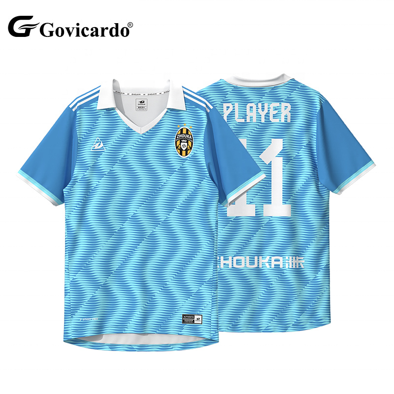 Custom Original Quality Sublimation Classic Retro Soccer Jersey Football T-Shirts Man Vintage Football Shirt With Polo Collar