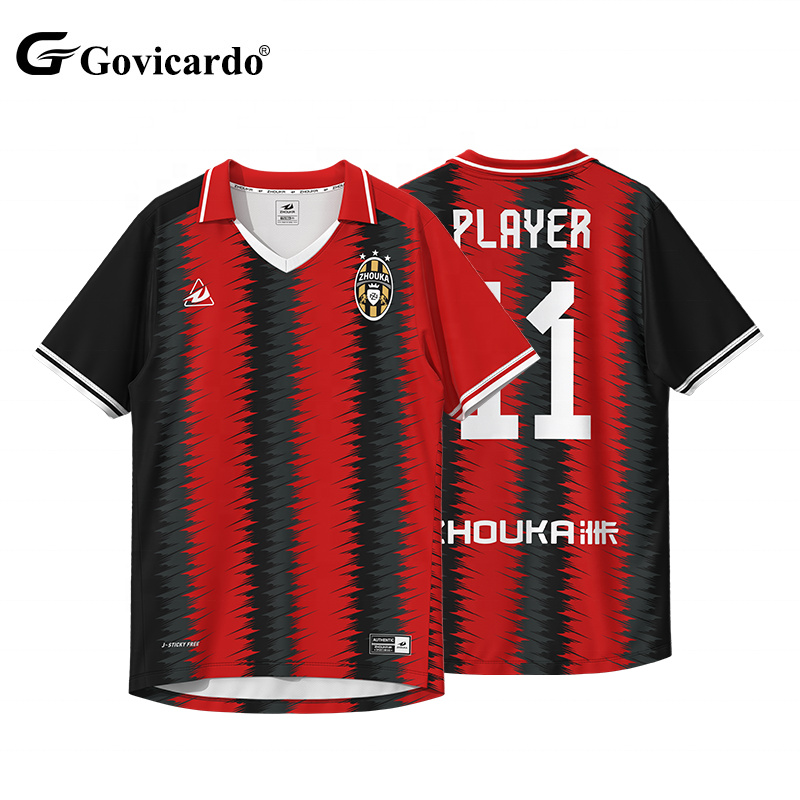 Latest Design Original Quality Full Sublimation Vintage Football Shirt Men'S Soccer Wear Custom Retro Soccer Jersey With Collar
