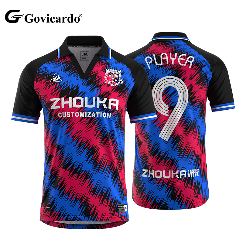 New Design Sublimation Retro Collar Soccer Jersey Uniforms C