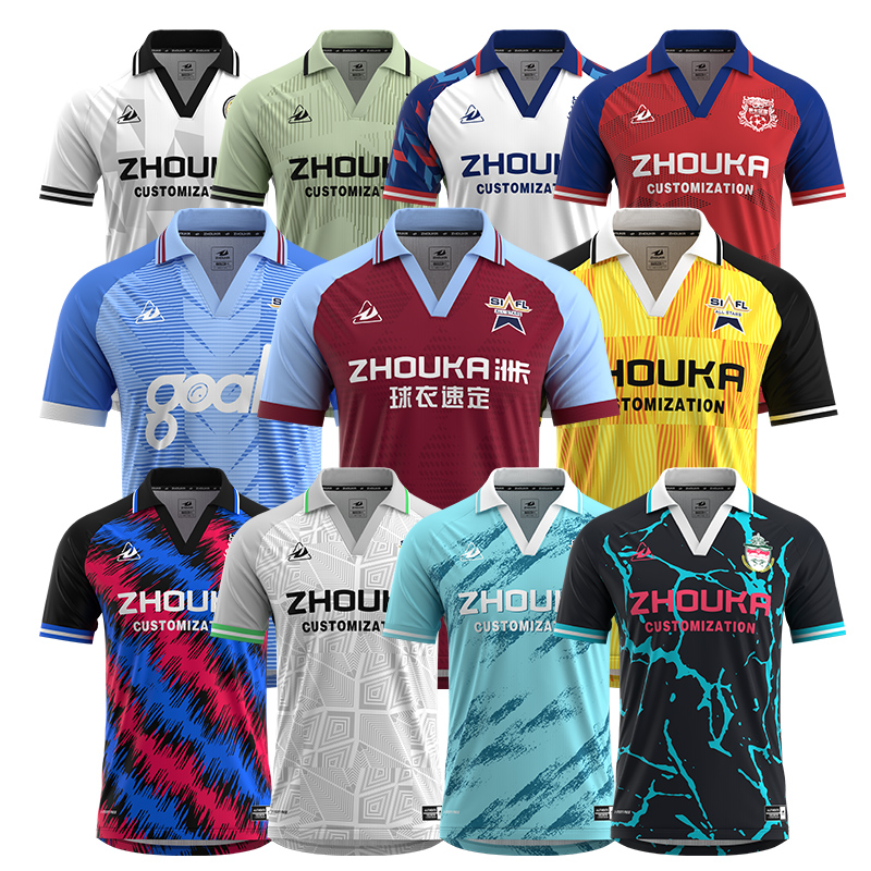 Custom Sublimation Breathable Retro Soccer Jersey Shirts Emb