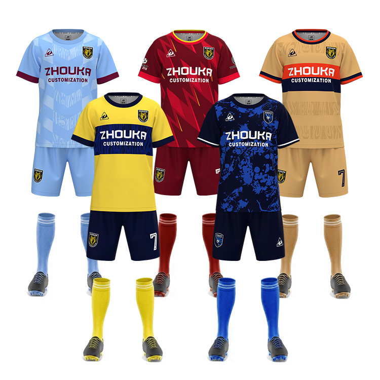 Blank Baby Youth Kid Football Uniform Tshirt Kit Sets Cloth