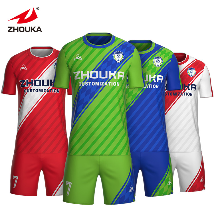 Free Custom Design Complete Set of Football Jersey Men Rever