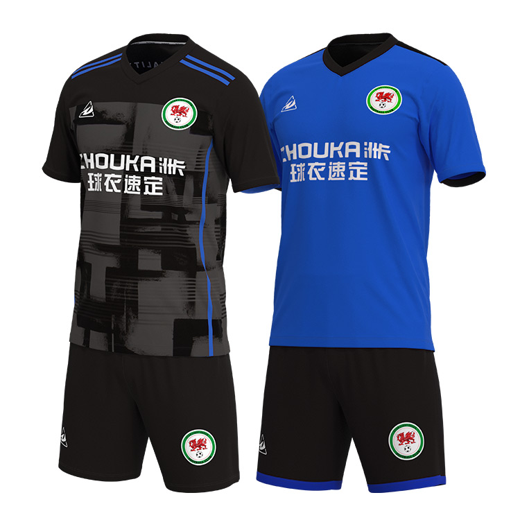 Cool Breathable Sweat-Absorbent Sports Football Jerseys Original Soccer Jerseys with Automated Cutting Technique Set Style