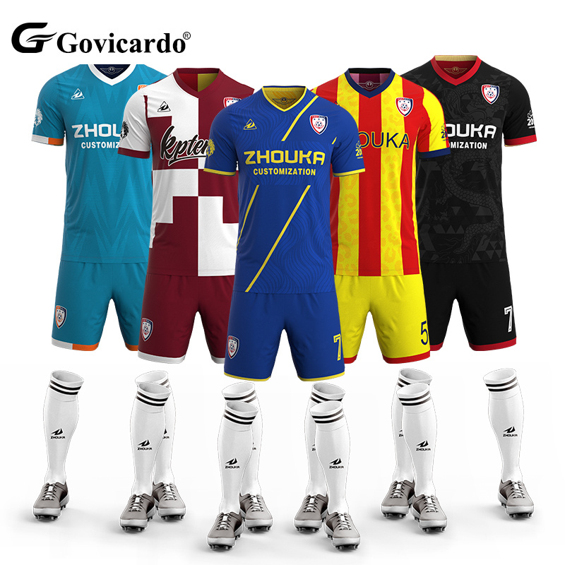 OEM Custom Breathable Reversible Football Jersey Wholesale S