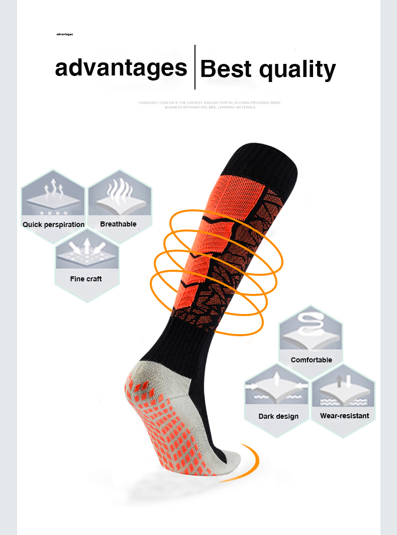 White Thin Cotton Football Socks,men Soccer Cotton Socks,striped Football Socks@详情11.jpg