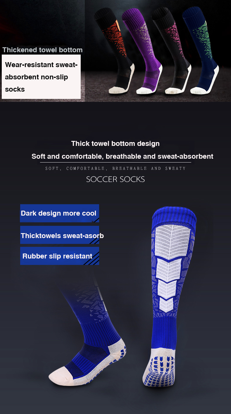 White Thin Cotton Football Socks,men Soccer Cotton Socks,striped Football Socks@详情7.jpg