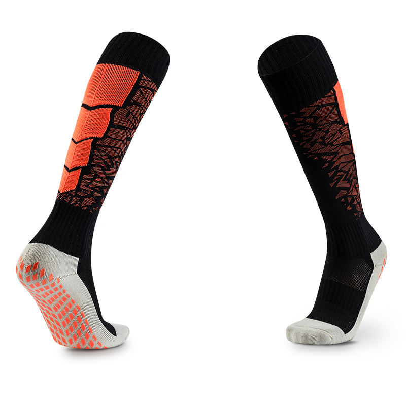 Zhouka Custom Professional Men_s Soccer Socks Non-Slip Wear-Resistant Long Tube Grip Anti-Slip Football Crew Knitted Socks@详情4.jpg