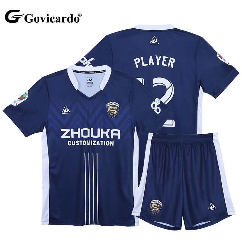 OEM Custom Sublimated Strip Design Soccer Jersey Set & Track