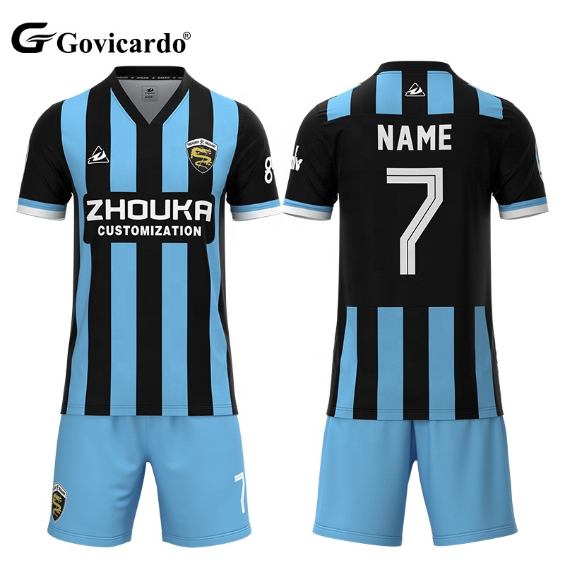 OEM Custom Soccer Uniform Kits Breathable Quick-Dry Soccer Wear with Sublimation Team Name New Style Football Shirt Sets