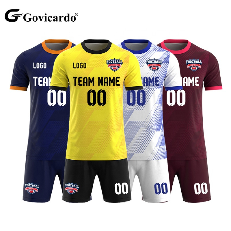 OEM Custom Design Cheap Sublimation Club Brand Soccer Jerseys Team Uniform Vintage Soccer Jersey Set Football Kits Full Set