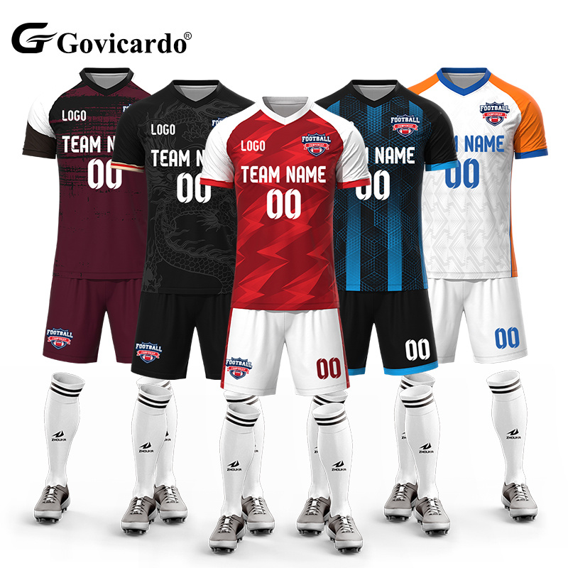 Oem Custom Breathable Soccer Wear Football Jersey Shirt Set 
