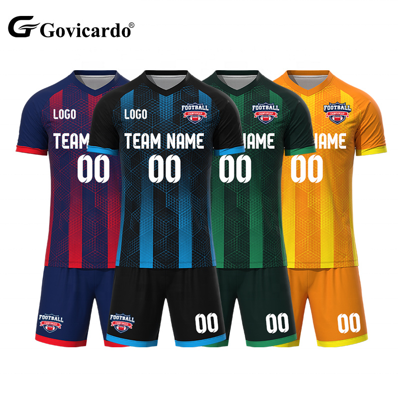 Custom Full Sublimation High Quality Polyester Men Soccer Jersey Set Club Soccer Uniform Football Jerseys Soccer Wear Teams Kits
