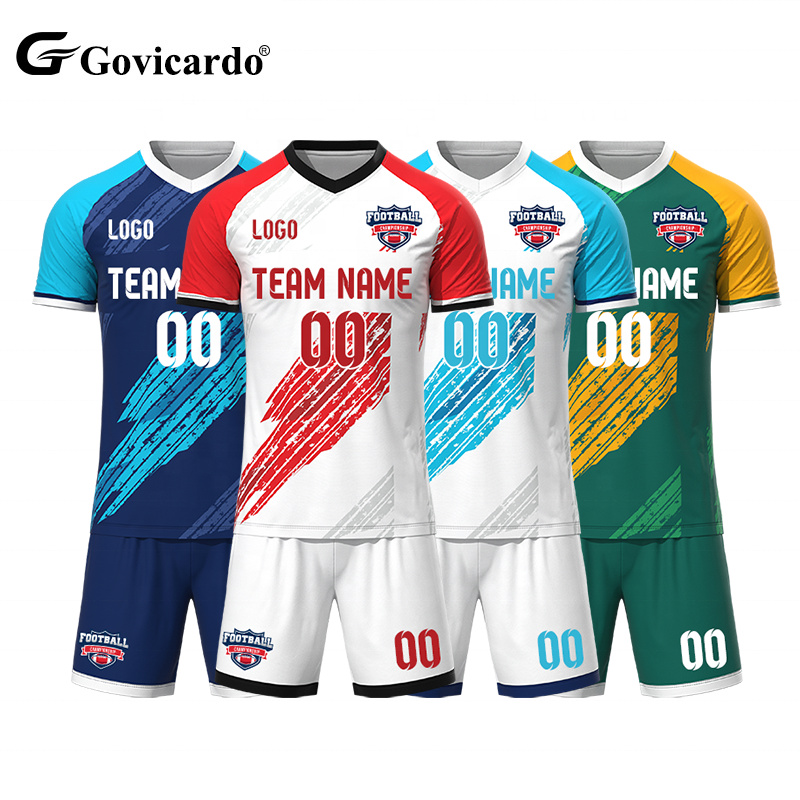 Wholesale Custom Design Sponsor Logo Club Football Jersey Ki