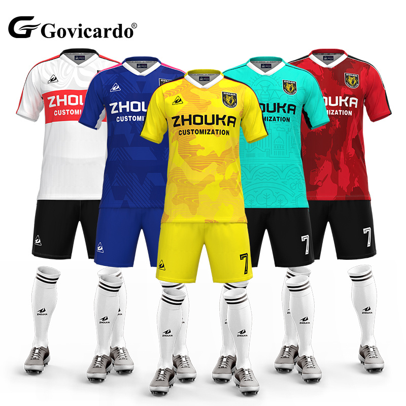 Wholesale Custom V-Neck Soccer Jersey Best Football Uniform