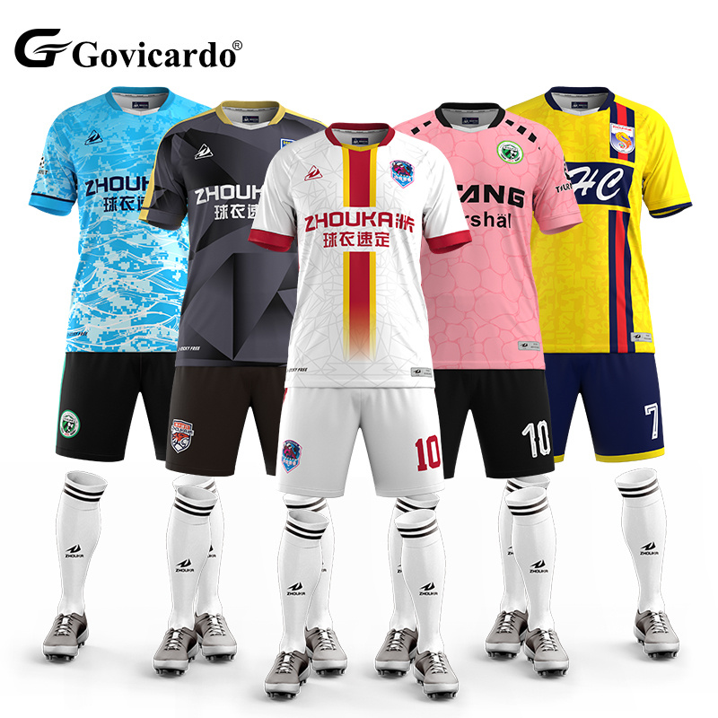 Custom Men's Full Soccer Uniform Set Sublimated Polyester Football Jerseys & Shorts OEM Soccer Jersey Supplier Team Kit