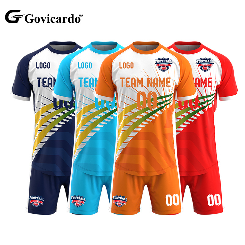 Custom Classic Vintage Training Team Soccer Jersey Uniform Sets Quick Dry Breathable Football Apparel for Men-Free OEM Service