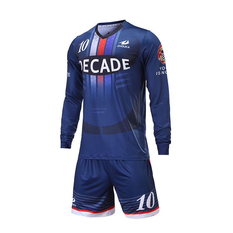 100% Polyester Quick Dry Soccer Pants and Long Sleeve Jersey