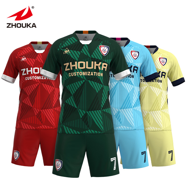 OEM Custom Sublimation Soccer Jersey Team Uniform Set Polyes