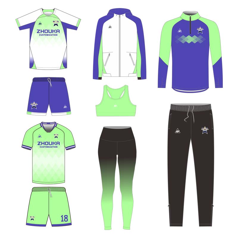 Factory Manufacturer Top Quality Jacquard Fabric Soccer Team Wear Full Sublimation Football Jersey Set Custom Soccer Uniform Kit